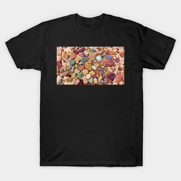 Beach Stones Abstract 4 T-Shirt by dhphotography